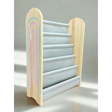 Imagem de Estante Livro Infantil Montessori Arco Íris G - Emi Móveis, Arco Íris/