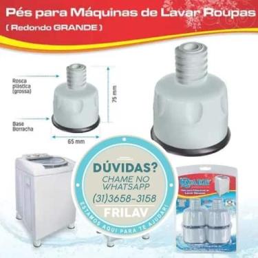Imagem de Pés Niveladores Grandes para Lavadoras Brastemp, Consul e Electrolux -
