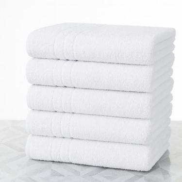 Imagem de Kit 4 Toalhas Banho Branca Hotel Pousada Felpuda Macia 400g - Sarah En