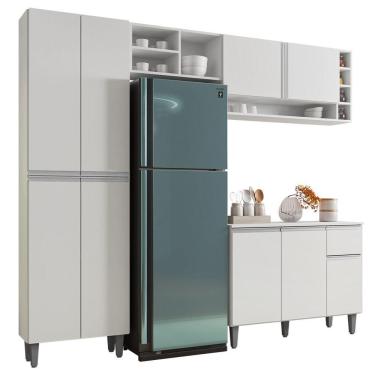 Imagem de Cozinha Completa Modulada Vanessa 5 Peças Branco