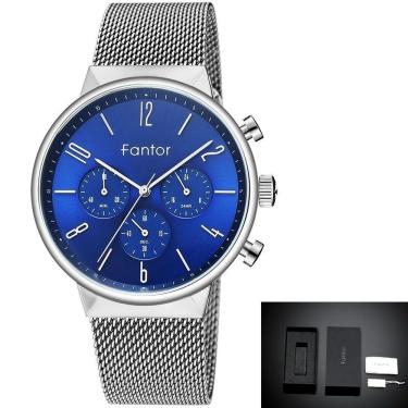 Imagem de Relógio Masculino Fantor Wf1016g à Prova D'água Azul