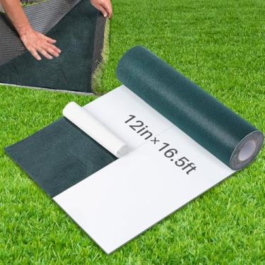 Imagem de Gersoniel 1 rolo de fita de grama artificial de 30,5 cm x 5 m, fita autoadesiva para costura de gramado artificial, tapete interno e externo, tapete de grama para animais de estimação