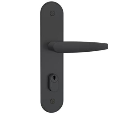 Imagem de Fechadura para Porta Interna Externa Preto Fosco 2 Chaves(Porta Normal)