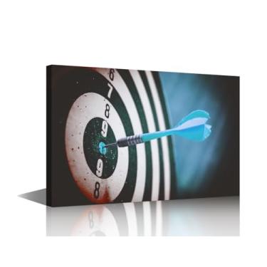 Imagem de Arte de parede em tela pinturas de escritório vintage impressões em tela dardos positivos acertar o olho de boi Closeup imagens de arte modernas para sala de estar quarto decoração de parede giclée