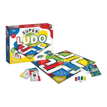 Imagem de Brinquedo Tabuleiro Super Ludo Jogo Família Criança Didático Infantil 