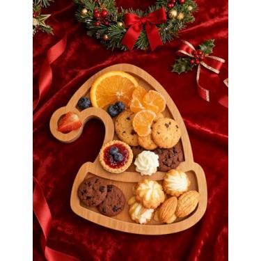 Imagem de Tábua de queijo de Natal, prato de doces de frutas, prato de frutas de Natal, tábua de cortar (chapéu)