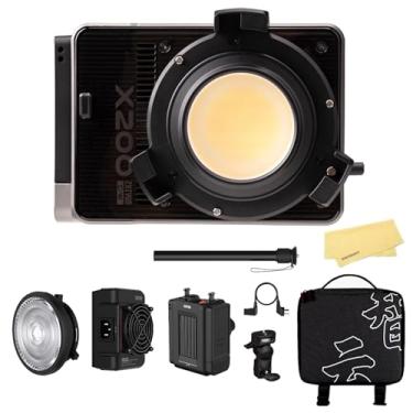 Imagem de Luz de vídeo ZHIYUN MOLUS X200 Combo 200W suporta bateria de montagem em V, expansão de HUB e iluminação fotográfica elétrica PD 2700K-6500K CRI≥95 TLCI≥97 com difusor de montagem Bowens para YouTube