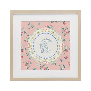 Imagem de Stupell Industries Impressão emoldurada peculiar Spring Bunny Gray sob vidro, design de Angela Steahling, 40,6 x 40,6 cm