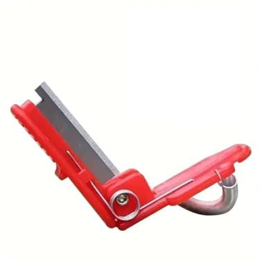 Imagem de 2 facas vermelhas de jardinagem – tesouras funcionais e ferramenta de guilhotina para chá, fazenda e barba