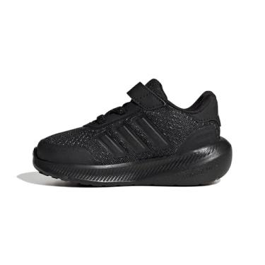 Imagem de adidas Tênis infantil X_PLR Path Elastic Lace & Strap, Preto/Preto/Preto, 6 Toddler