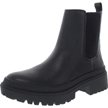 Imagem de Lucky Brand Botas femininas Ellerey couro salto bloco sola Chelsea, Preto/Angus, 7