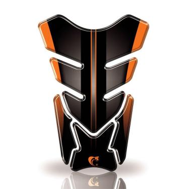 Imagem de Protetor De Tanque Adesivo Moto Honda, Yamaha E Suzuki Varias Cores Cor Laranja