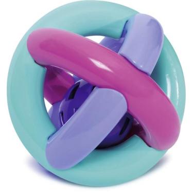Imagem de Brinquedo Bola Didática mercotoys Educativa criança encaixar rosa e ro