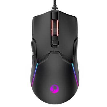 Imagem de SPEEDORA Mouse para jogos XT13 RGB, todas as teclas são editáveis, 12 modos retroiluminados, mouse óptico com fio de 8000 DPI, software compatível com botões DIY Keybinds