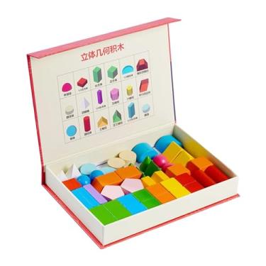 Imagem de Yunhgft 46 Formas 3D para Aprender Sólidos Geométricos: Blocos Educativos Coloridos, Um Auxílio para Contagem para Crianças