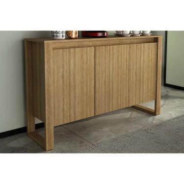 Imagem de Balcão De Escritório Me4147 C- 3 Portas Amêndoa - Tecno Mobili