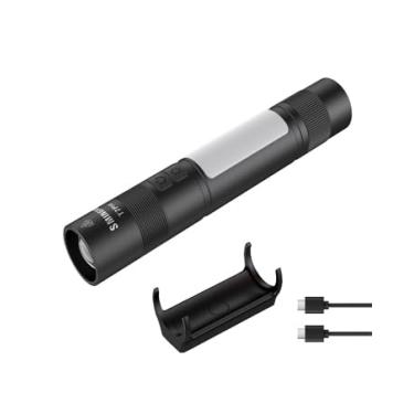 Imagem de SMINGXI T7 Pro Lanterna recarregável de 1500 lúmens elevados, lanterna de LED magnética, luz tática com zoom, cortador de cinto de segurança, disjuntor de vidro de janela, lanternas multifuncionais