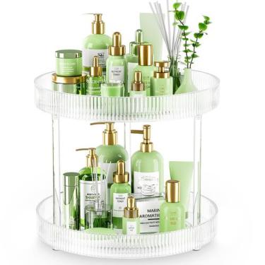 Imagem de Bandeja de armazenamento giratória Acina 2 camadas Lazy Susan Clear Pl