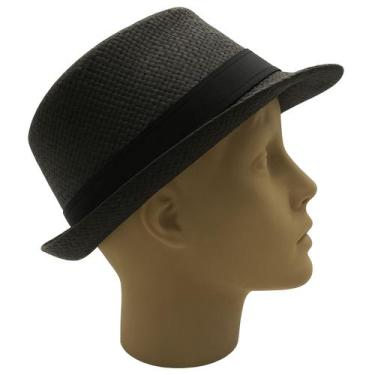 Imagem de Chapéu Estilo Panamá Malandrinho Social Clássico (unisex) Cor:PretoTam