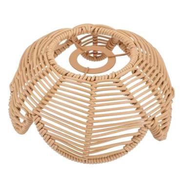 Imagem de Bothyi Abajur de imitação de rattan, capa decorativa para luminária de chão, abajur trançado para bar, casa de campo.