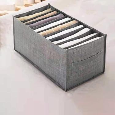 Imagem de Kit 3 Organizador de Gaveta 6 Divisórias Dobrável Colmeia Roupas Íntimas Meias Cueca