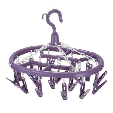 Imagem de Kit 2 Varal Suspenso Aço Inox 20 Prendedores para Roupas Íntimas - Reforçado Original, Prático Meias Cueca Lingerie, Gancho Giratório Durável