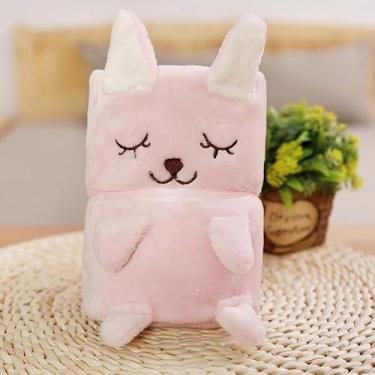 Imagem de CWPJUNDGP Tapete de rolo de desenho animado, cobertor de sofá, xale de cochilo de escritório, cobertor de ar condicionado, capa de perna, intervalo para almoço, cobertor pequeno de veludo coral