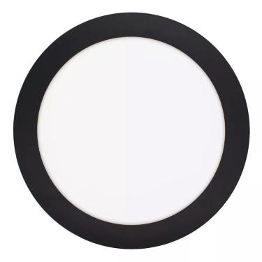 Imagem de Luminária Plafon Embutir Redondo Led 18W Preto Bivolt 6K