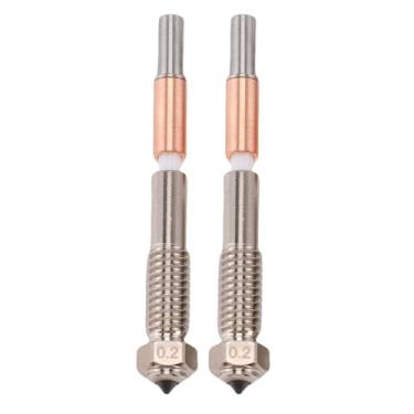 Imagem de AUNMAS Substituição Rápida do Bico de Troca para Impressora 3D QIDI PLUS 4, Bico Bimetálico de Liga de Cobre e Aço Endurecido, Resistência a Altas Temperaturas de até 698 ° F, Compatível Com PLA ABS