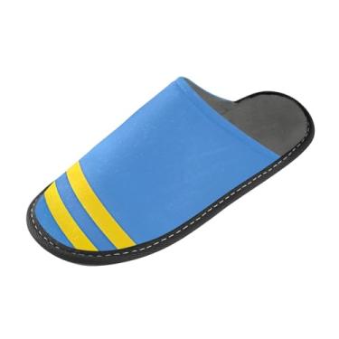 Imagem de Pantufas femininas felpudas fofas para casa, antiderrapante, espuma de memória, bandeira de Aruba, tamanho 4-5, Bandeira de Aruba, 4-5 Wide