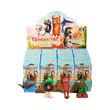 Imagem de Brinquedos Italianos 12PCS Brainrot Blind Box, Figuras De Chaveiro Tun