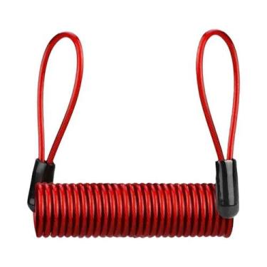 Imagem de Cadeado De Cabo Antifurto Para Bicicleta E Moto Com Alarme De Mola, 12