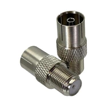 Imagem de Adaptador RF Coaxial PAL DVB-T Macho Para IEC Fêmea Terminal De Cabo 1