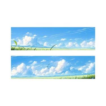 Imagem de Fita Adesiva Decorativa Washi Tape Nuvens No Céu 50mm X 2m Para Scrapb