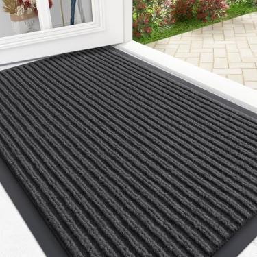 Imagem de OLANLY Tapete de porta da frente para entrada interna e externa, capacho resistente à água, resistente ao desbotamento, perfil baixo, fácil de limpar, tapetes de boas-vindas para varanda, para entrada