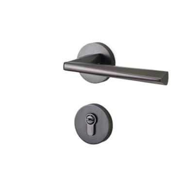 Imagem de 1 conjunto de fechadura de porta de quarto interno de liga de alumínio fechadura de porta de sala de estar fechadura de absorção de som acessórios de hardware (C)