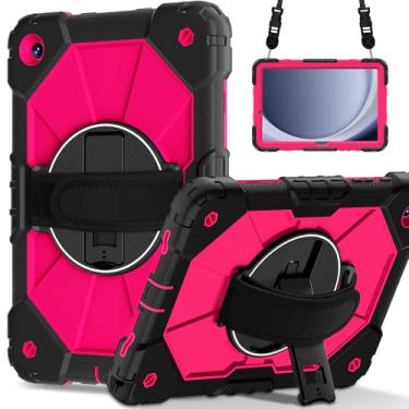 Imagem de Meifei Capa para tablet Samsung Galaxy Tab A9 Plus (X210/X216/X218)/A11+ 11 polegadas 2025 (X230/X236B), resistente à prova de choque resistente 360 com alça de mão rotativa para tablet Tab A11 Plus