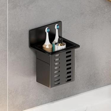 Imagem de Suportes de escova de dentes suporte de parede ou suportes de escova de dentes de bancada multiuso para banheiro, cozinha e penteadeira, prateleira de armazenamento com design aberto para escova de