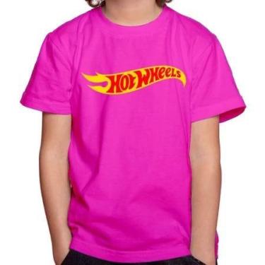 Imagem de Camiseta Camisa Infantil Juvenil Menino Menina Hot Whe els Corrida Car