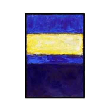 Imagem de Pôster de arte de parede vintage Mark Rothko arte moderna abstrata blocos de cores minimalistas pintura em tela impressão sala de estar decoração de casa (SKU16,20.3x30.5 cm = (20x30cm), moldura preta