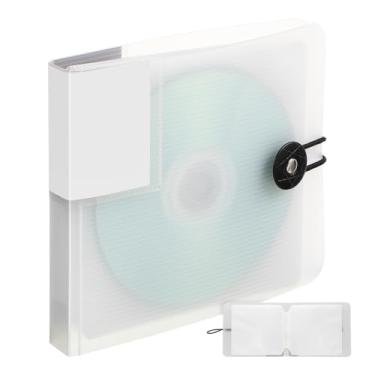 Imagem de Cabilock Capa para CD DVD, suporte de CD com capacidade para 12 unidades, livreto, capa carteira de disco de DVD portátil para carro, suporte de disco de plástico rígido para filmes Blue Ray, áudio