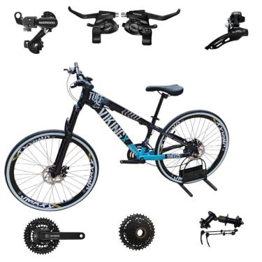 Imagem de Bicicleta 26 VikingX T25 24v Index Freeride Shimano Cubo k7 Pneu Slick Fino FX 1.50-Unissex