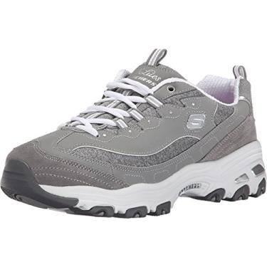 Imagem de Skechers D'Lites Me-time Tênis feminino, Cinza/branco, 34