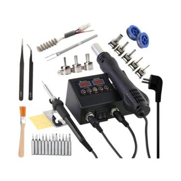 Imagem de Ferro De Solda SMD 2 Em 1 Com Pistola De Ar Quente, Kit De Ferramentas