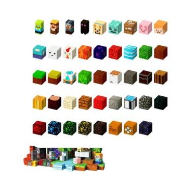 Imagem de Blocos De Construção Magnéticos Estilo Pixel Brinquedo Cubo Com Tampa 