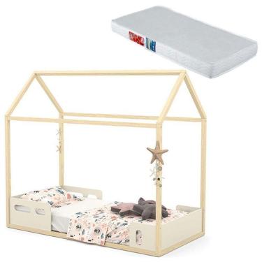 Imagem de Mini Cama Montessoriana Liv Off White Natural Com Colchão - Matic