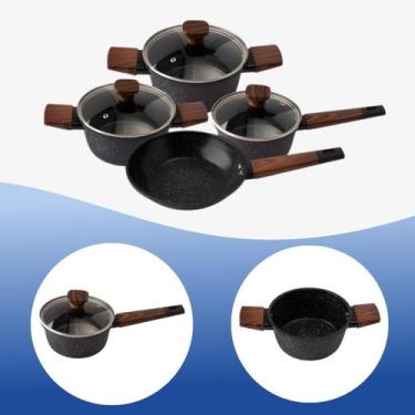 Imagem de Jogo Panelas 4 Peças Alumínio Antiaderente Indução Clink