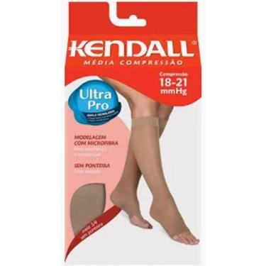 Imagem de Meia Kendall 3/4 média compressão pé aberto, M