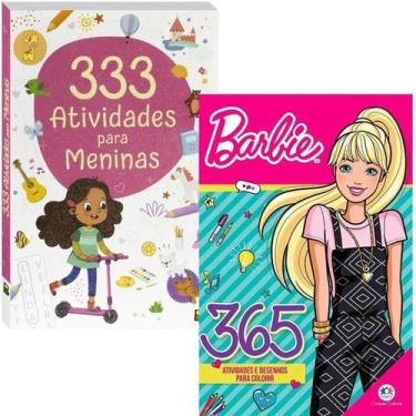 Imagem de Kit 2 Livros 365 Atividades e Desenhos Barbie + 333 Atividades para Me