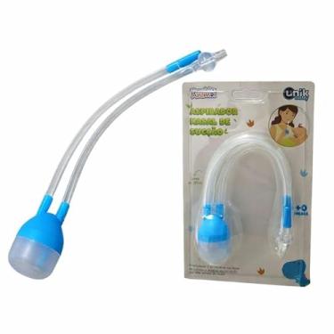 Imagem de Aspirador Nasal Infantil de Sucção Menino Azul – Ponta de Silicone Macia, Livre de BPA, Uso Seguro desde o Nascimento